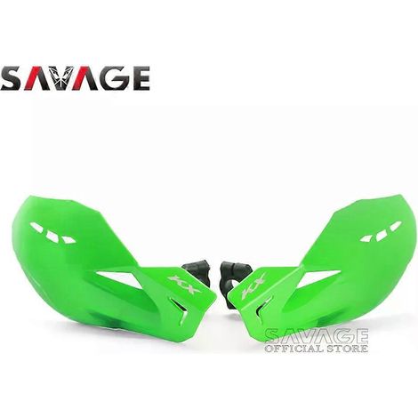 Protectores de manillar KX aplicables para KAWASAKI KX450/F KX65 KX85 KX125 KX250F Protector de manos para motocicleta KX 450F 250F 125 112 100 85 (verde) (1/5)