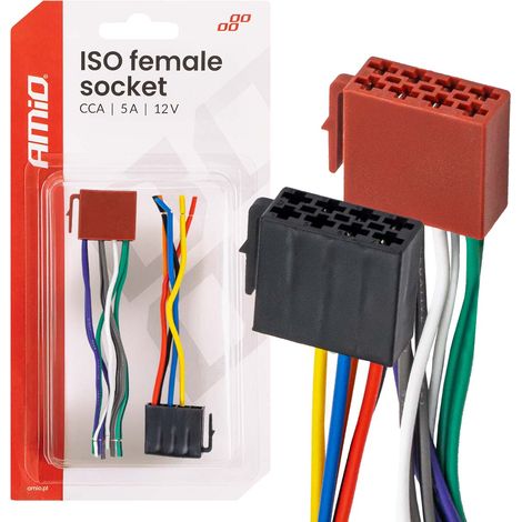 Connettore femmina ISO CCA 5A 12V amio-04444 (1/5)