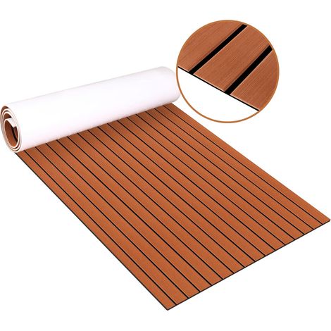 Tapis de Sol pour Yacht, Tapis de Bateau en Mousse EVA Tantidérapant Auto-adhésif pour Bateau Yacht Marin 240 45CM (1/5)
