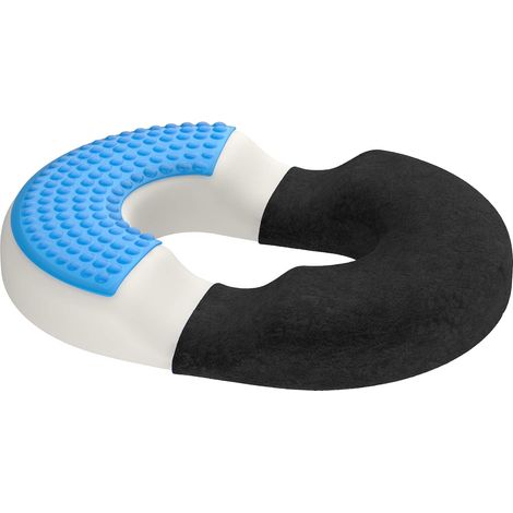 Coussin orthopédique pour coccyx - Coussin pour chaise de bureau - Coussin ergonomique pour bureau et voiture - Gel médical ergonomique et mousse à mémoire de forme (1/5)