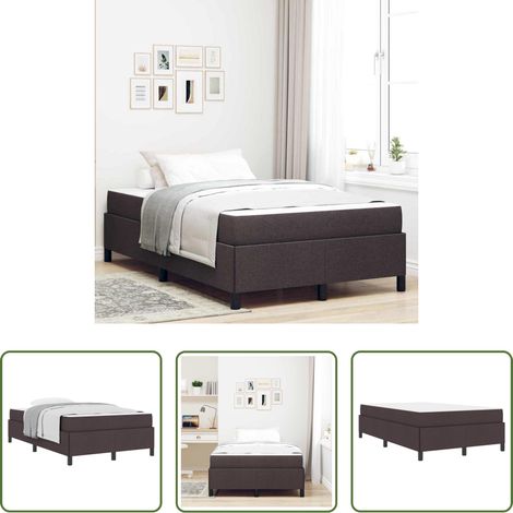 vidaXL Stoffbett - Boxspringbett Dunkelbraun 120 x 200 cm Stoff (1/5)