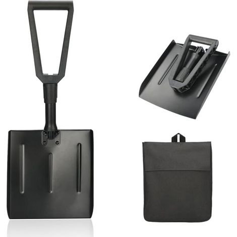 Snow Shovel, Adjustable Aluminum Snow Shovel, Folding Shovel, Portable Snow Shovel for Snow Removal, Easy Snow Storage and Removal for Winter Gardening and Outdoor Use
