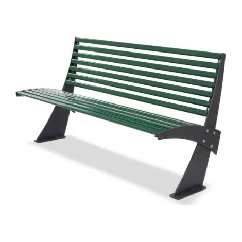 Panca Shogun 551 metallo zincato schienale verniciata 150x60x85h colori vari - Grigio micaceo/RAL 6005