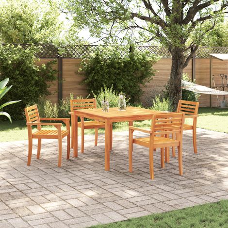 5-teiliges Gartenset aus massivem Akazienholz vidaXL728214 (1/5)