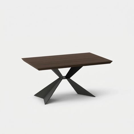 Taurus, Tavolo allungabile con top impiallacciato Rovere termocotto (100cm X 200/300cm H. 76cm) Made in Italy Duzzle (1/4)