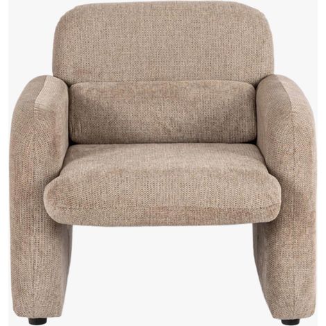 TOGO Fauteuil en tissu beige foncé (1/5)