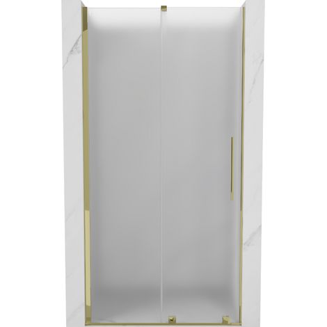 Mexen Velar Schiebetür Dusche 100 cm, mattiert, gold - 871-100-000-31-50 (1/5)