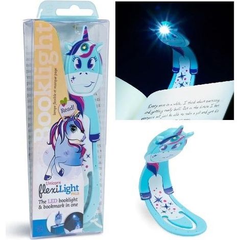Flexilight Pals Unicornio Azul - Lámpara de lectura