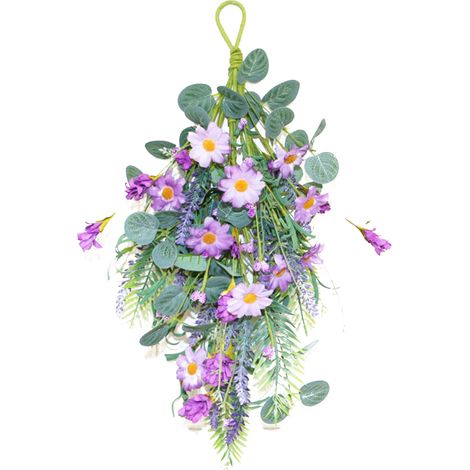 Swag de Marguerite Artificielle, Couronne de Larme de Printemps et d'été, Swag Décoratif pour la Maison, Arc de Mariage, Fenêtre, Décor de Fête (z) (1/4)