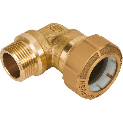RACCORDO CURVO MASCHIO IN OTTONE TOF-PUSH ø40X11/4   EFFEBI S.P.A.