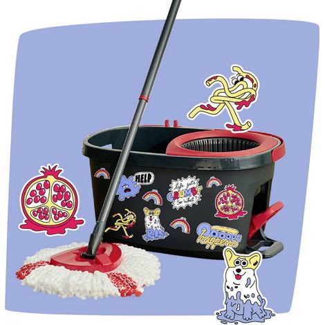 Vileda 183683 Vileda TURBO MY STYLE Box - Dirt is Good Kit complet de ventouses anthracite, rouge 1 pc(s) (1/3)