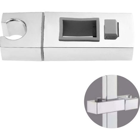 Quadratische, austauschbare Schiebehalterung für Duschköpfe – 15 x 30 mm rechteckige Schiene, verchromtes ABS für Badezimmer. OUYLAF (1/5)