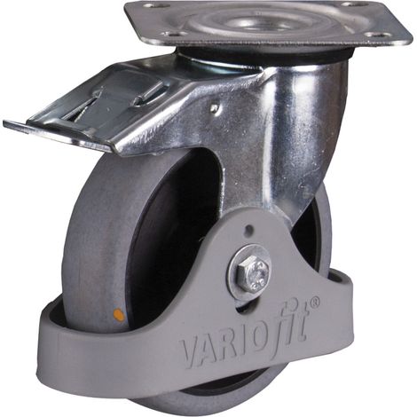 VARIOfit Bremsrolle 125 x 32 mm grau elektrisch leitfähig (1/3)