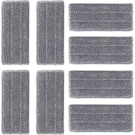 8 Pieces Replacement Mop Pads, Microfiber Mop Replacement, Replacement Cleaning Pad Cover, For Home, Office, Marble, Tile (Grey, 32 x 12cm)