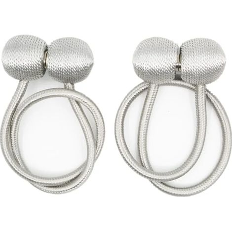 Filiyano – Support magnétique pour rideaux – /EA/Support magnétique pour rideaux, gris argenté, lot de 2 (1/3)