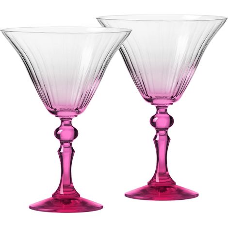 Verres à Martini Lot de 2, 170 ml, Pied Rose, Collection Bubble (1/5)