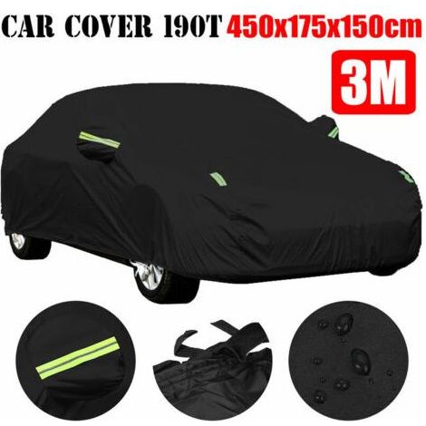 Bâche pour voiture 450x175x150 cm – Protection UV et neige – Matériau 190T léger et durable – Housse anti-poussière avec sangles (1/4)