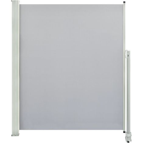 Auvent latéral Store Banne Solaire abri Marquise Brise-soleil rétractable de patio 160 x 300 cm Gris LKOWF69102 (1/5)