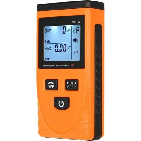 Medidor de Gauss EMF, probador de intensidad de campo magnético ELF, detector de campo electromagnético con pantalla LCD digital