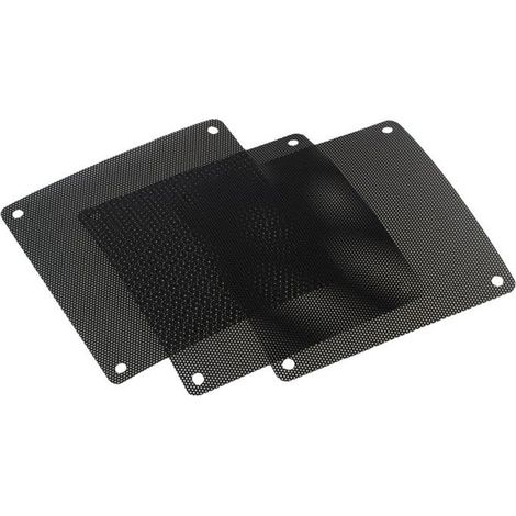 Lot de 10 filtres anti-poussière pour ventilateur d\'ordinateur, 120 mm, en PVC, noir, anti-poussière, pour boîtier d\'ordinateur (1/5)
