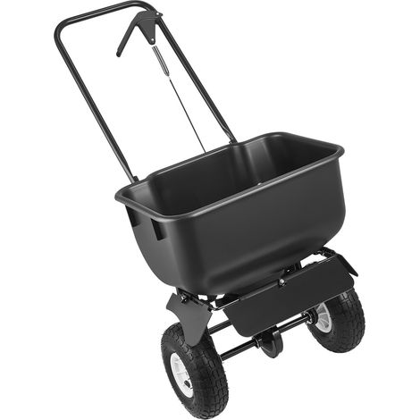 Épandeur à gazon poussoir largeur 3,6 m, trémie 36 kg, roues tout terrain 25 cm, pour graines, engrais et désherbant (1/5)