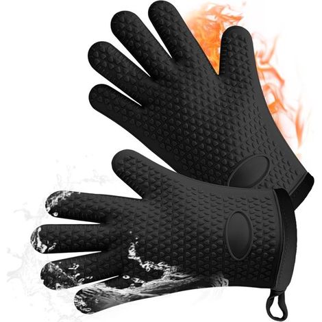 Guantes de silicona resistentes al calor para horno, para prácticas seguras en la cocina. (1/5)