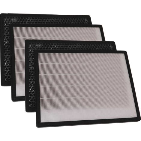 vhbw Set de filtro 4 uds. compatible con Marreal AP3001 purificador de aire - filtro carbón activo, filtro Hepa