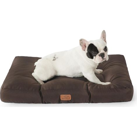 Hundekissen waschbar gepolstert kleine Braun L 76 x B 50 x H 10 cm (1/5)