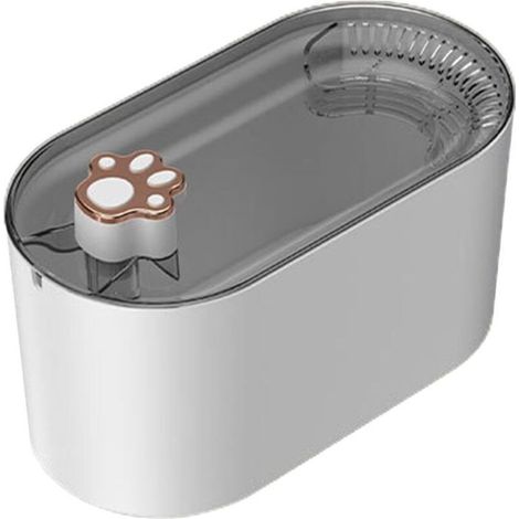 Fontaine pour chat, fontaine intelligente, cycle automatique, filtre LED anti-brûlure, pas besoin d'arrêter l'eau (blanc) (1/4)