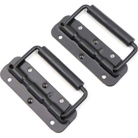 Stainless Steel Pull Handles Box Lifting Handle Box Tools Spring Folding Handle Stainless Steel Crate Handle Pull Handles Spring Folding Handles Stainless Steel 2 Pieces ( (1/5)