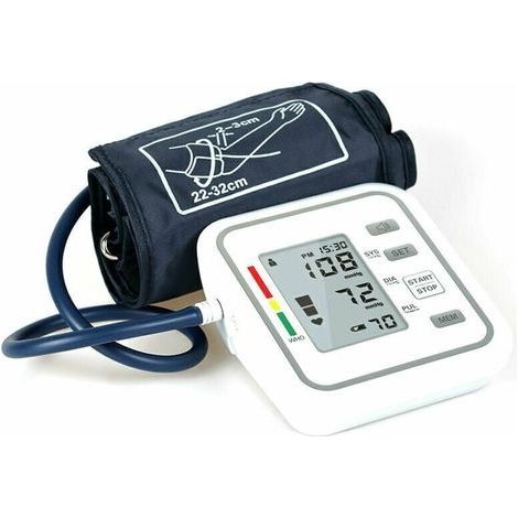 Tensiomètre électronique automatique de style bras supérieur avec grand écran LCD Outil de mesure numérique intelligent de la pression artérielle.de (1/4)
