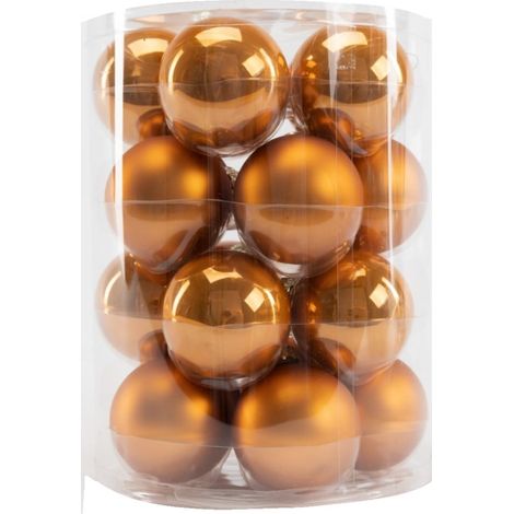 TrendLine Weihnachtskugeln aus Glas Ø60mm bernstein 20Stk Christbaumkugeln Xmas (1/3)