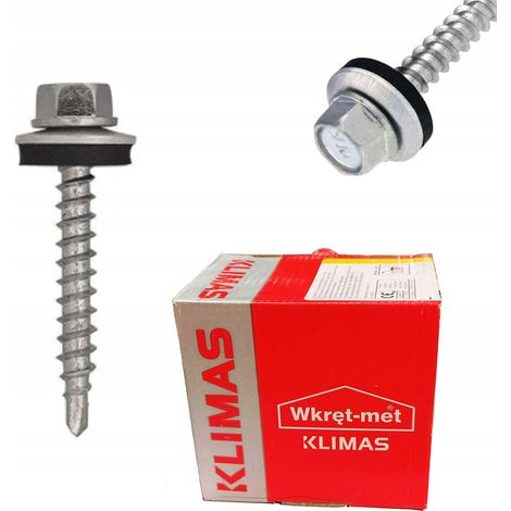 Vis Autoperceuses De Bardage Klimas, 4.8 x 35 mm, Galvanisées, Empreinte Torx, Boîte 250 Pièces (1/5)