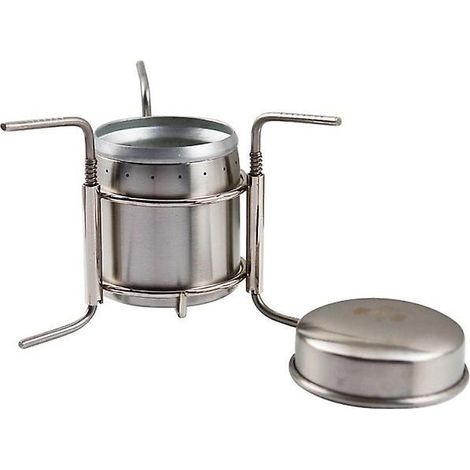 Mini-Tragbarer Edelstahl-Spirituskocher für Camping, Picknicks und Grillabende (1/5)