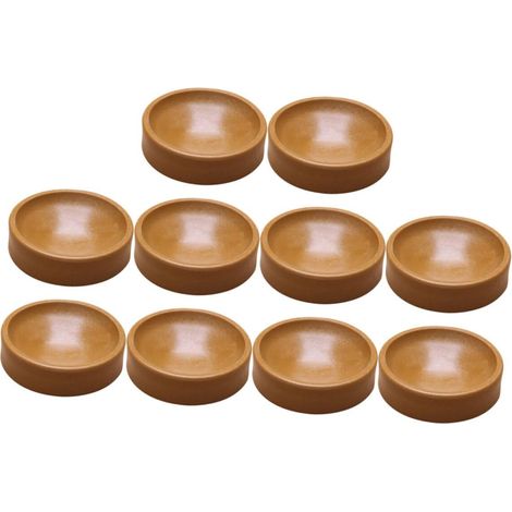 Juego de 10 almohadillas protectoras antideslizantes para patas de piano, de goma marrón, amortiguadoras, de 43 mm de diámetro, para suelos duros y alfombras.