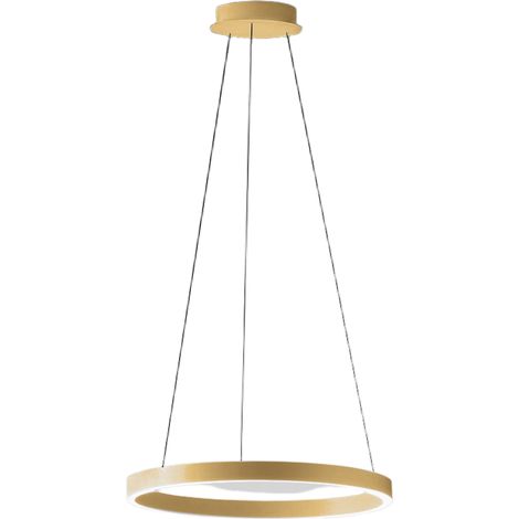 Suspension Criseide S/P Or Brossé - Led 60W 3100Lm 3000K Dimmable Double Émission Aluminium Et Silicone - Gealuce (1/3)