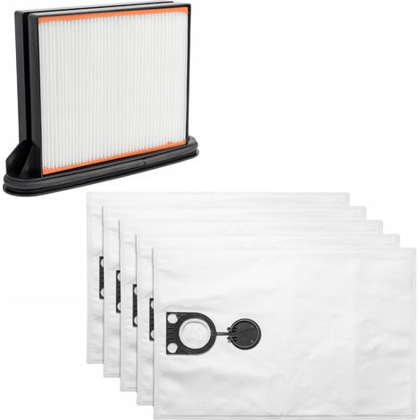 5 sacchetti + filtro per set di aspirapolvere Starmix Bosch Hitachi Metabo Aeg (1/5)