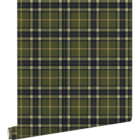 papier peint vichy vert et jaune - ESTAhome (1/5)