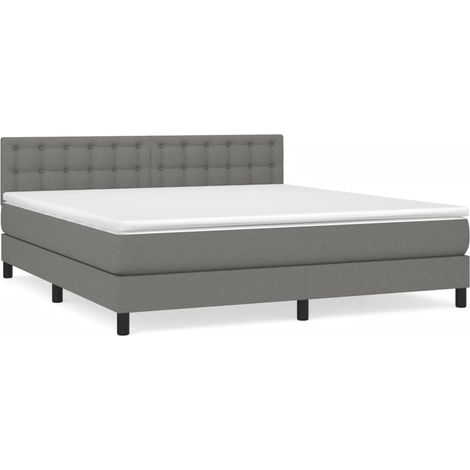 Maison Exclusive - Boxspringbett mit Matratze Dunkelgrau 180x200