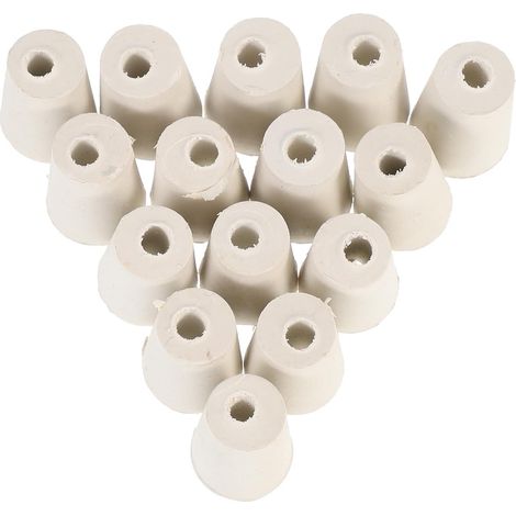15 Pieces Educational Laboratory Airtight Stoppers Bottles Conical