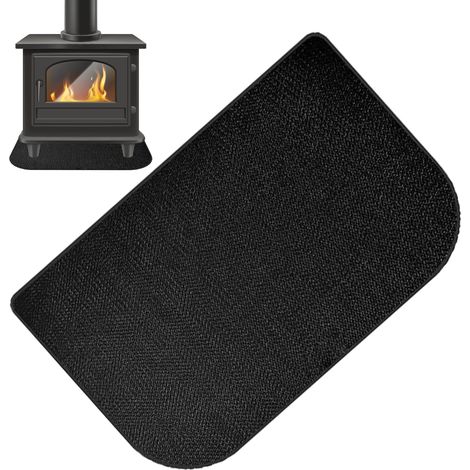 Feuerfeste, rutschfeste und schwer entflammbare Kaminmatte  Kamin-, Ofen- und Feuerschutzmatten für Holzfeuer, Lagerfeuer, Häuser, Wohnungen, Innen- und Außenbereich (1/5)
