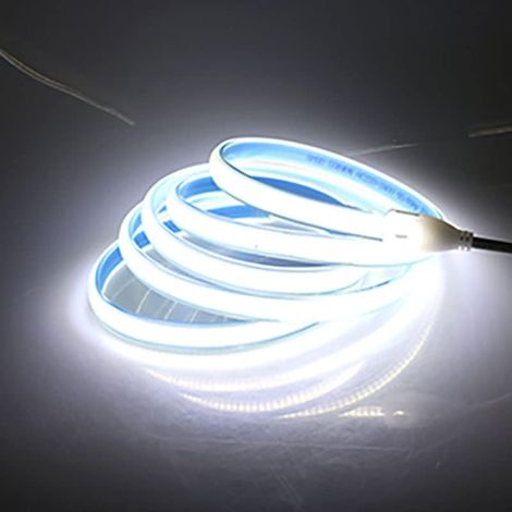 50CM 220V COB LED Bande IP67 Etanche 280 LEDS/M 0.5M Blanc Froid 6000K Light Strip avec Interrupteur 220V 230V (Blanc Froid, 0.5) (1/5)