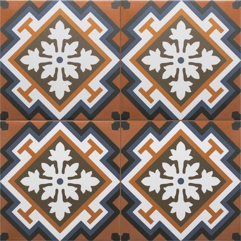 Feinsteinzeugfliese Rivoli Chelsea 20x20 cm – Zementfliesen-Optik