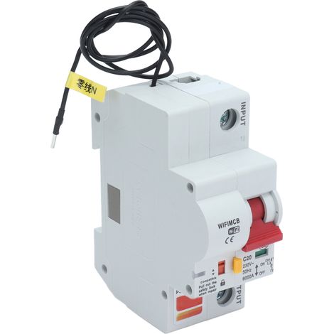 Intelligenter WLAN-Leistungsschalter, 1-polig, Bluetooth-fähig, Fernbedienung, flammhemmendes Gehäuse, 220 V, 20 A (1/5)