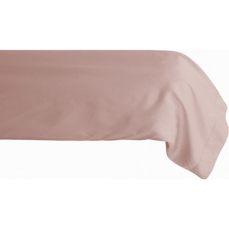 Taie de traversin percale pur coton peigné longues fibres 80 fils/cm² Vent du sud - Rose - 43 x 195 cm - Rose -