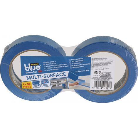 Juego de 2 cintas de enmascarar SCOTCH L.24 mm x L.41 m Multi-Superficies SCOTCHBLUE