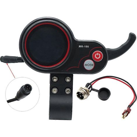 Panel de instrumentos con pantalla LCD MR-100 y cable de 6 pines + tipo T para accesorios de patinete eléctrico KUGOO M4 (1/5)
