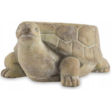 Tapa de maceta de hormigón con forma de tortuga para flores (1/5)
