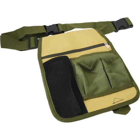 Ceinture Porte Outil Sacoche Charpentier Résistante avec Poches Multiples et Support de Mètre Ruban pour Ceinture, Ceinture Outils Réglable pour Jardinage Bricolage et Menuiserie