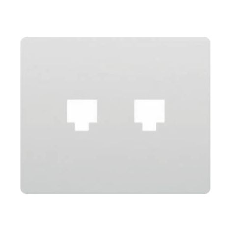 Cache douille double TELF ou RJ45 BLANC BJC IRIS 19882